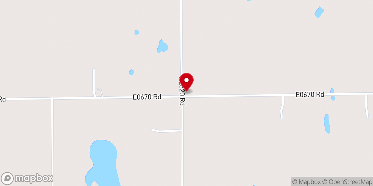 Map showing location of Harmony Church