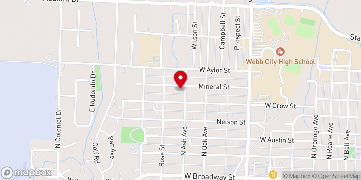 Map showing location of Faith Baptist Church