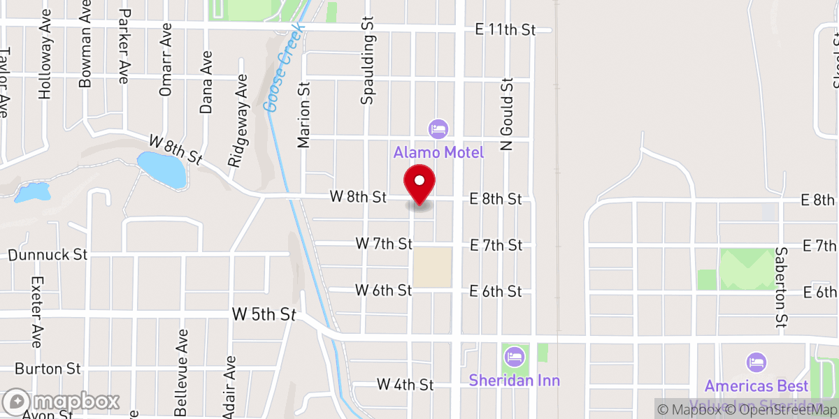 Map showing location of Three Nails Recovery Church
