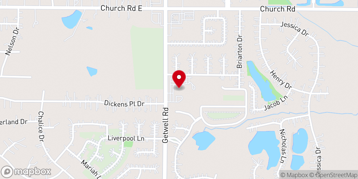 Map showing location of Desoto Hills Baptist Church