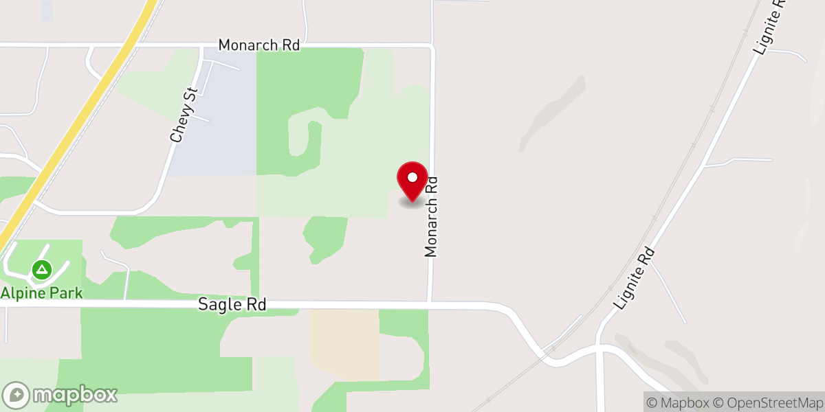 Map showing location of Sagle Senior Center
