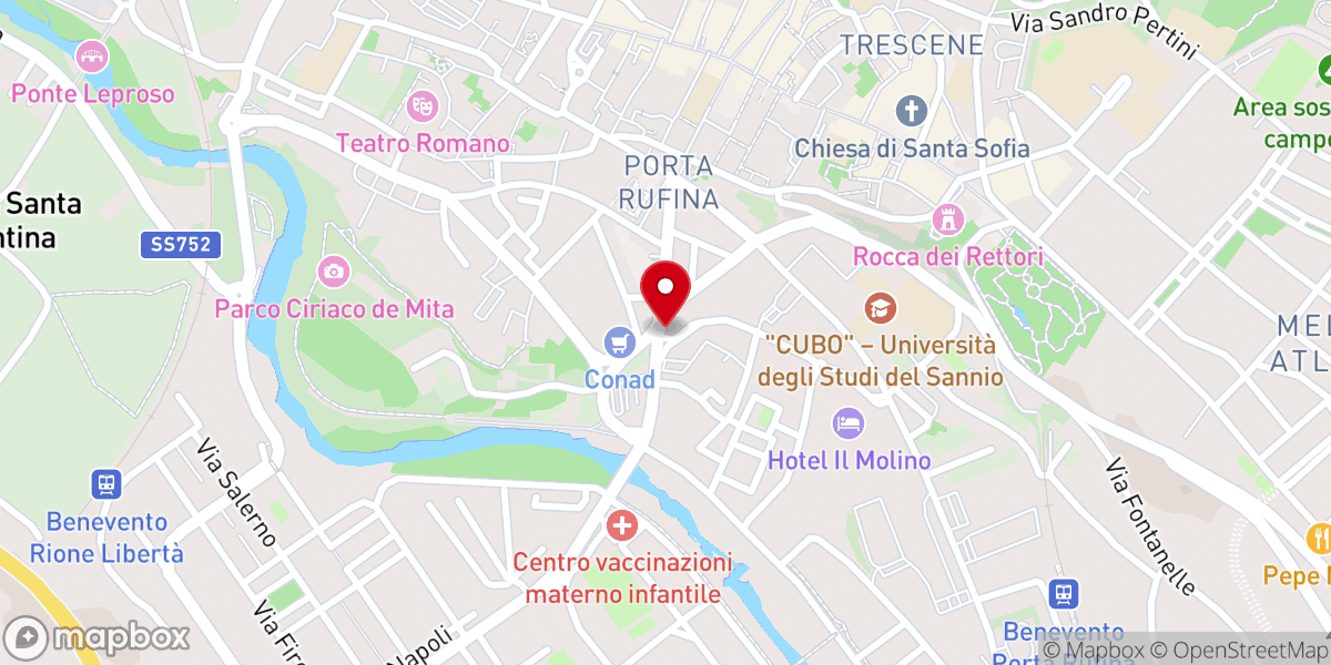 Map showing location of Cappella Madonna SS. della Libera