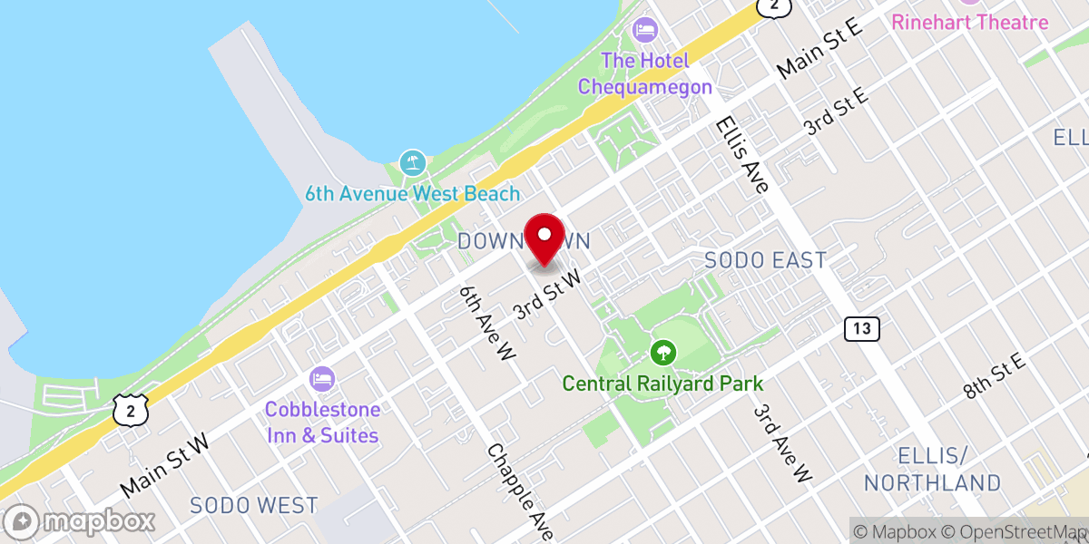 Map showing location of Presbyterian Congregational Church