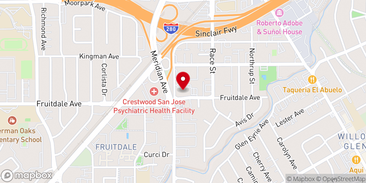 Map showing location of Cornerstone Church of Silicon Valley