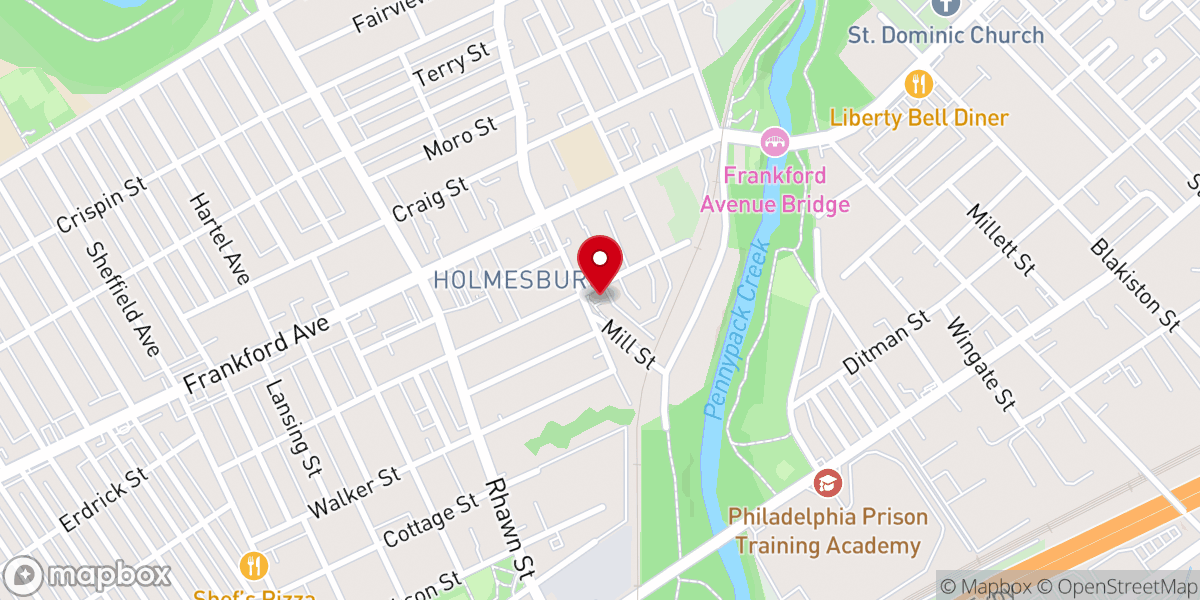 Map showing location of Mount Zion Baptist Church