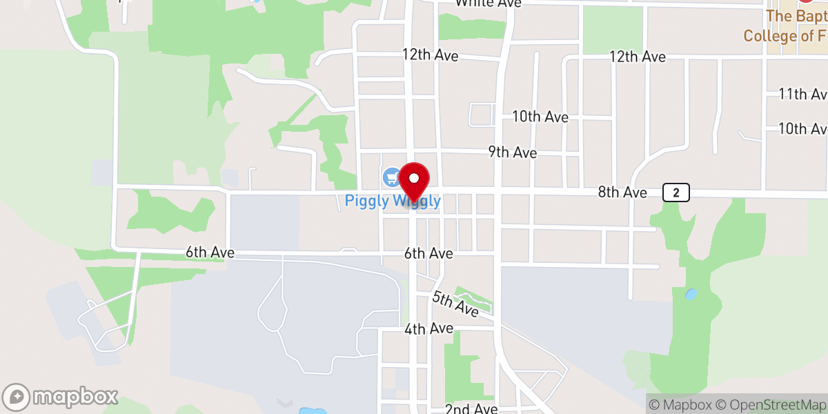 Map showing location of Bethel Baptist Pastorium