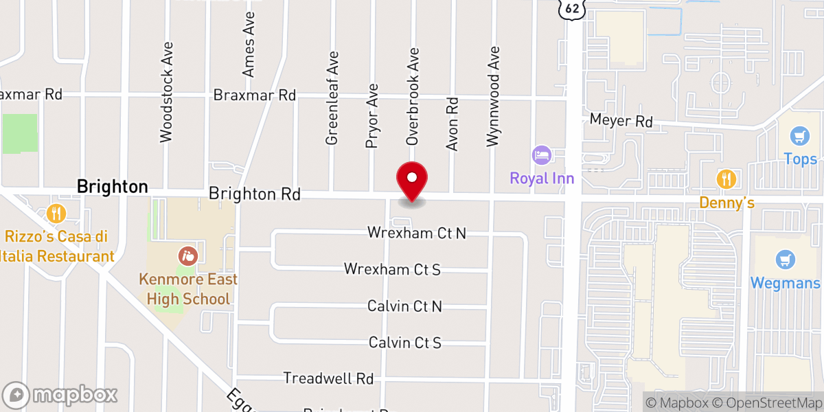 Map showing location of Brighton Community Baptist Church