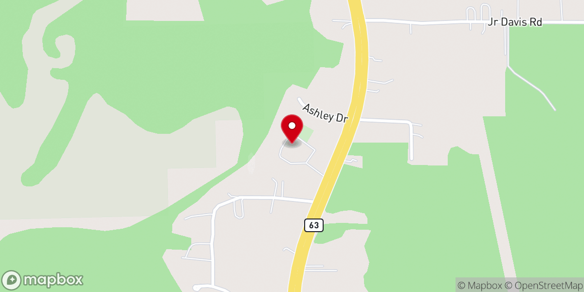 Map showing location of Caswell Springs Church