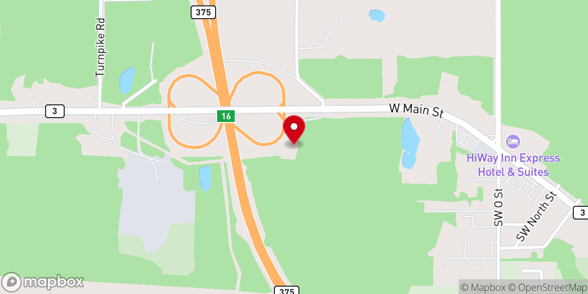 Map showing location of First Baptist Church Food Pantry