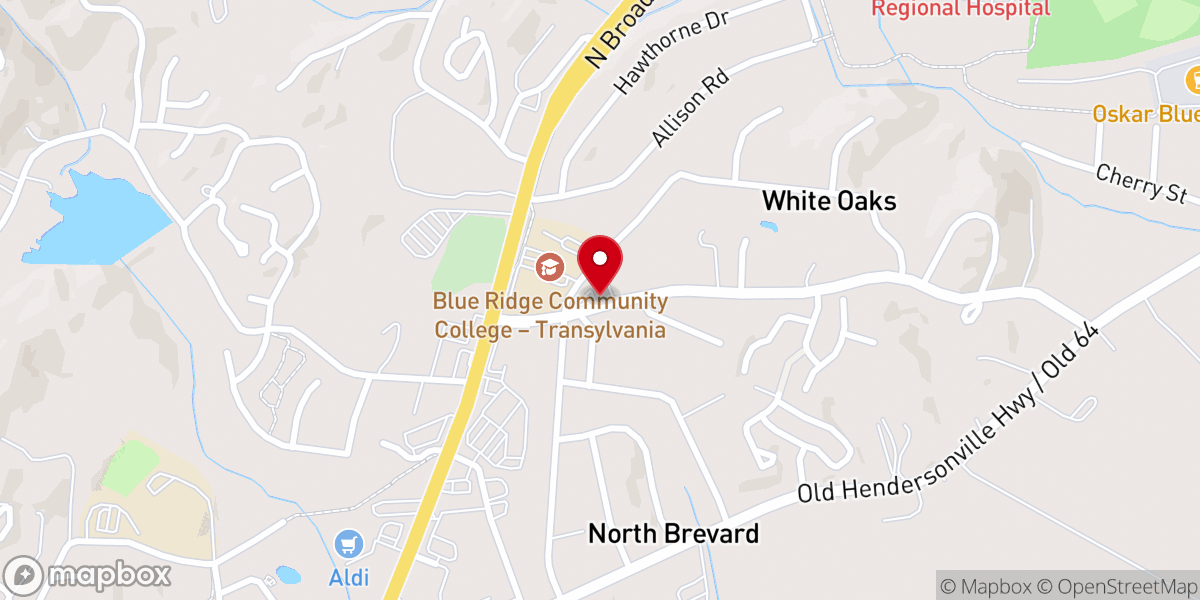 Map showing location of Calvary Baptist Church