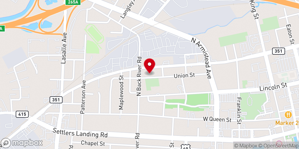 Map showing location of Grays Mission Baptist Church