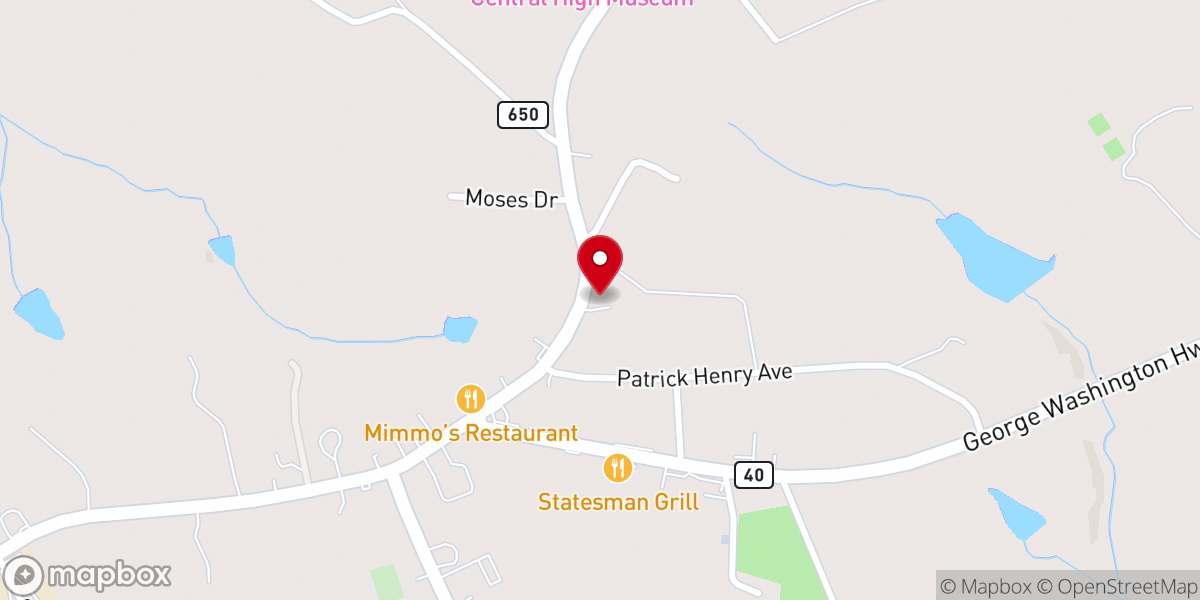 Map showing location of Mount Tirzah Church