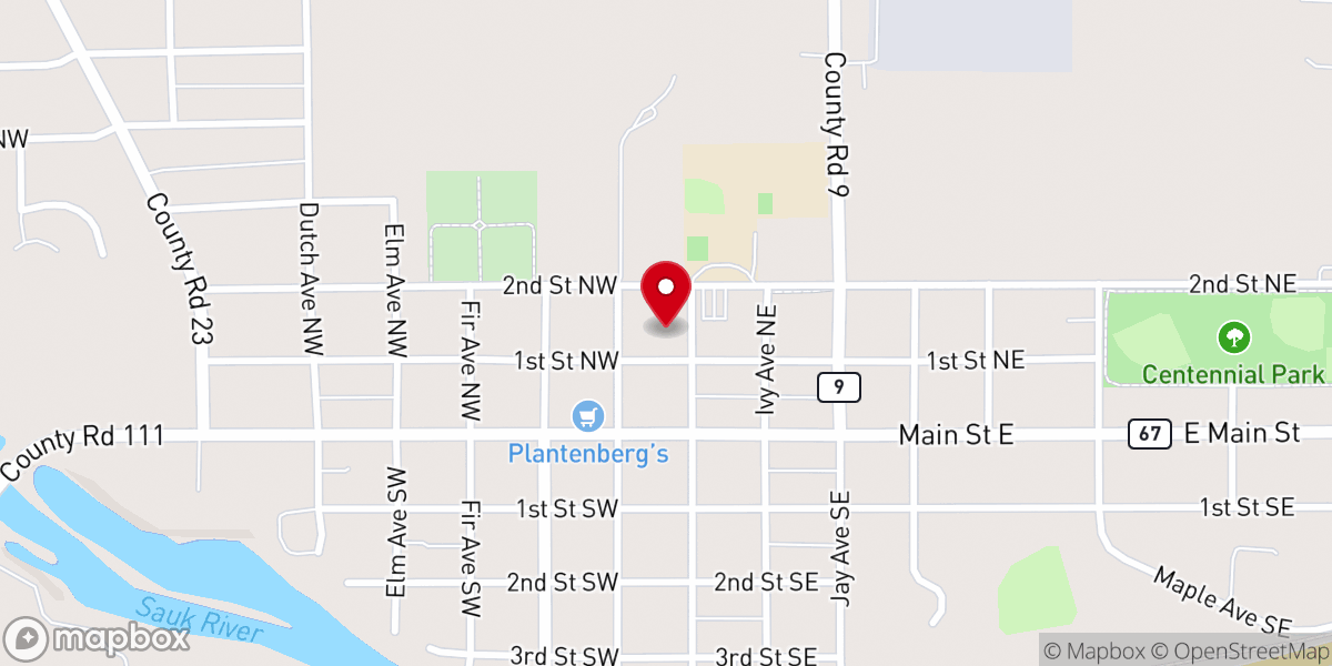 Map showing location of Saints Peter & Paul Catholic School
