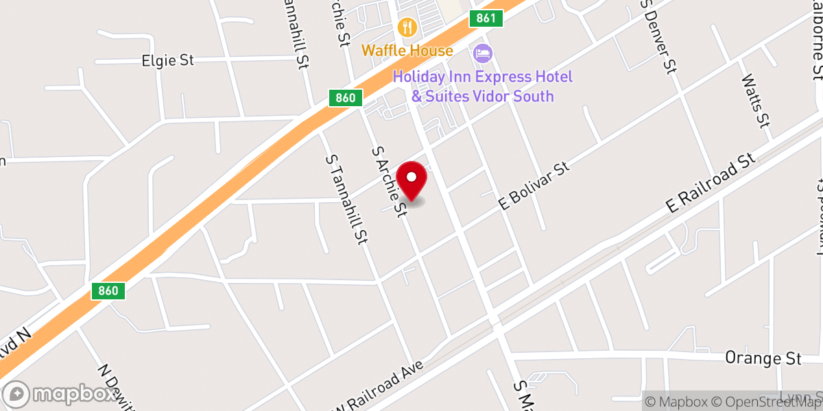 Map showing location of Faith Heritage Tabernacle