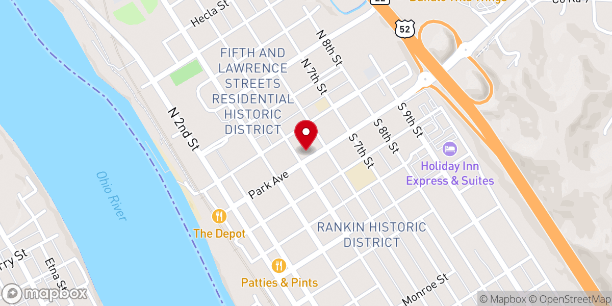 Map showing location of Christ Episcopal Church