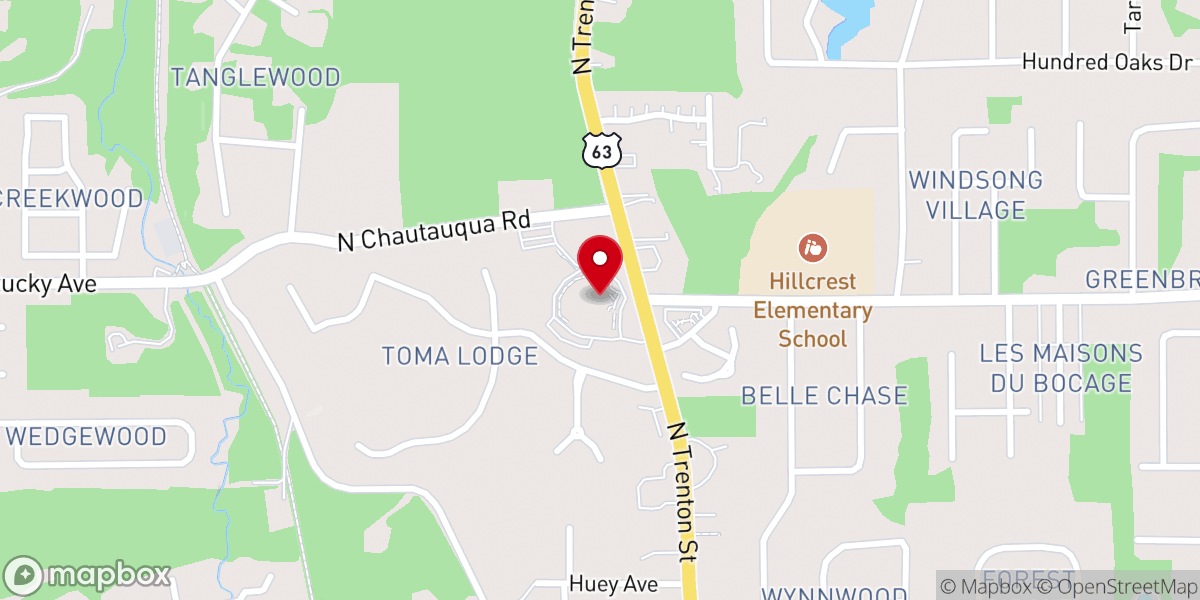 Map showing location of The Bridge Community Church