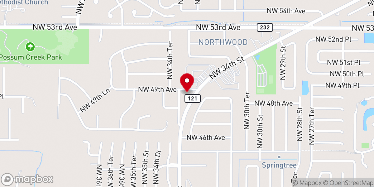 Map showing location of Redemption Orthodox Presbyterian Church