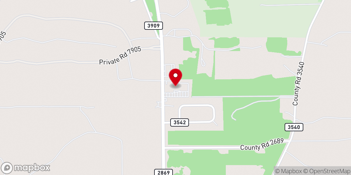 Map showing location of Holly Brook Baptist Church