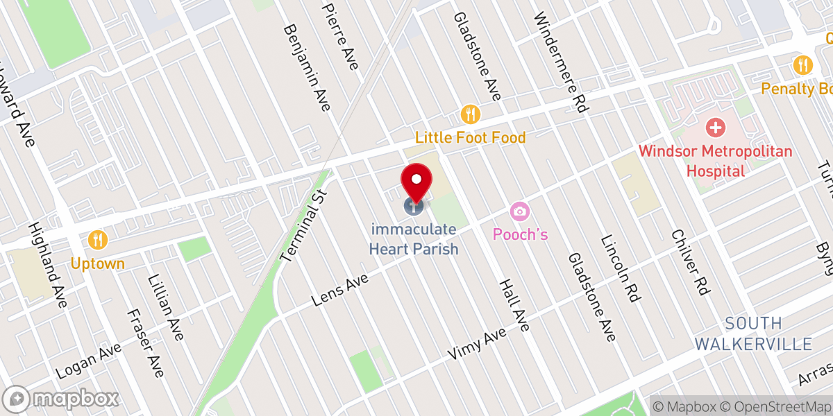 Map showing location of St. Michael's Church