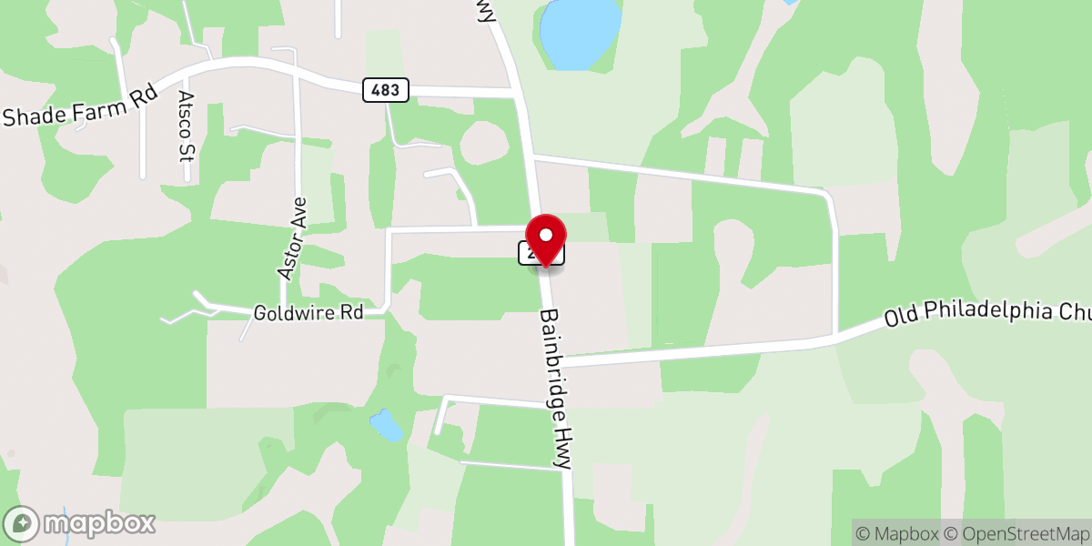 Map showing location of St John Church of God in Christ (COGIC)