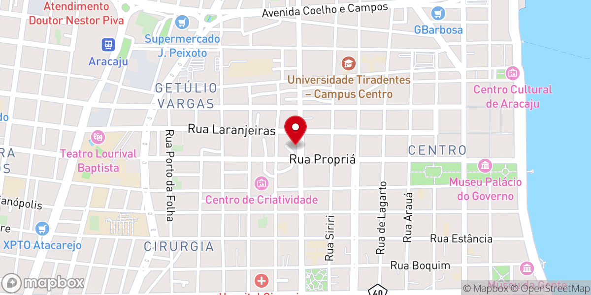 Map showing location of Paróquia Nossa Senhora do Rosário