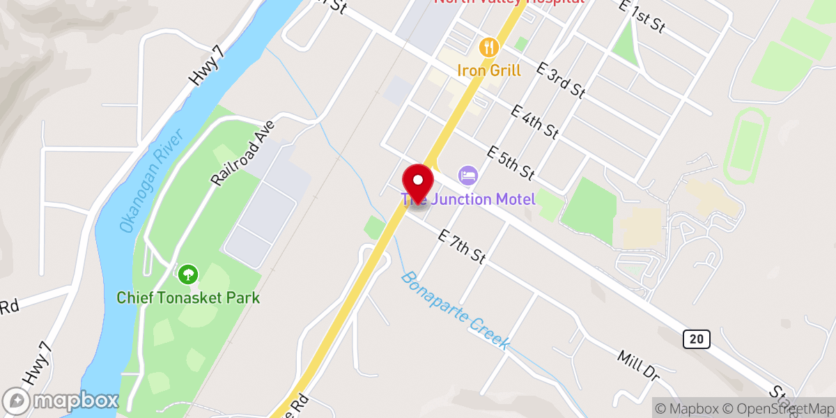 Map showing location of Hope Lutheran Church