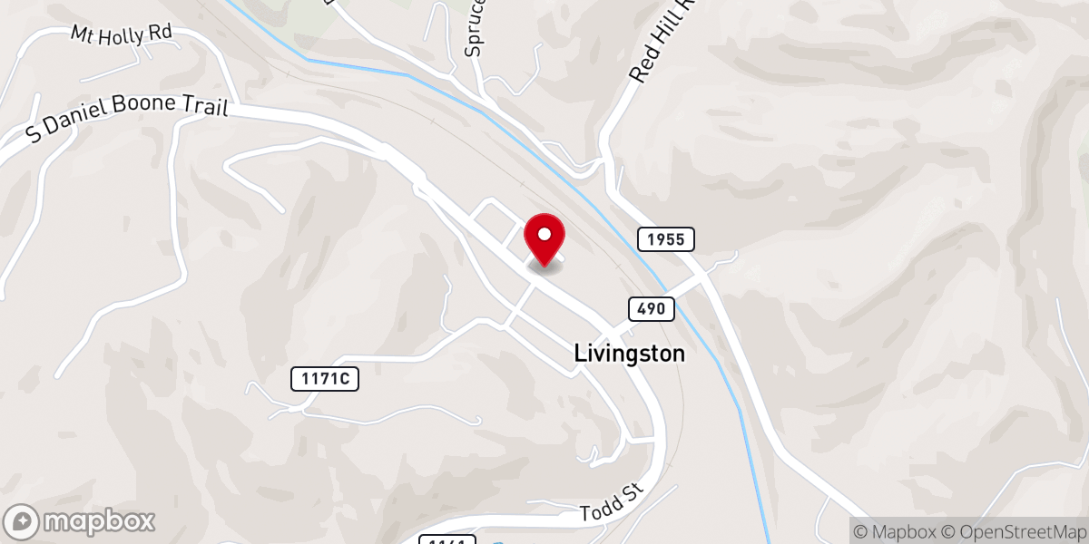 Map showing location of Livingston Pentecostal Church