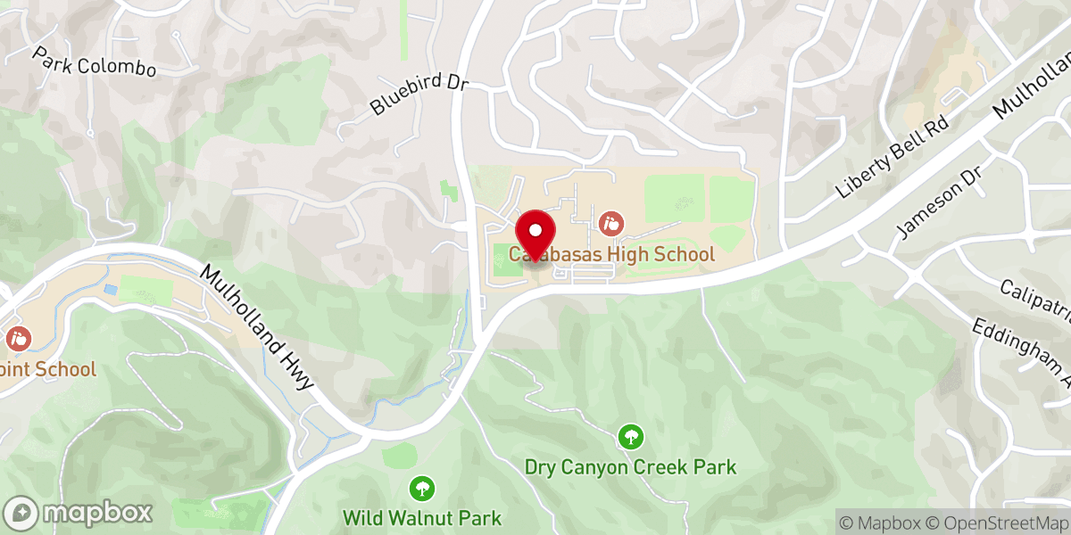 Map showing location of The Performing Arts Education Center - Calabasas Campus