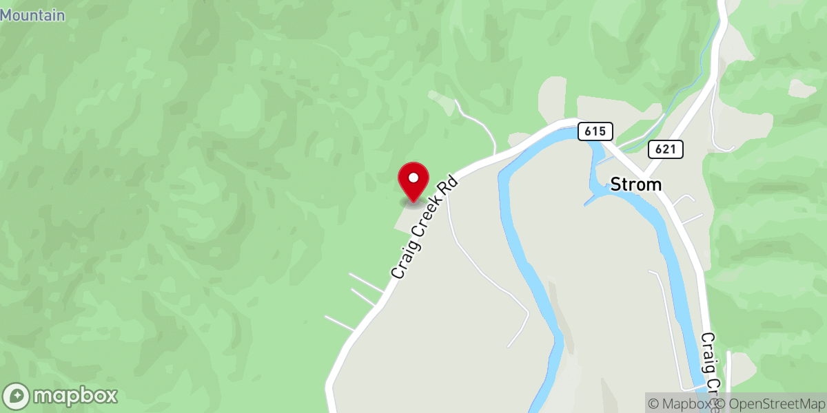 Map showing location of Longdale Baptist Church