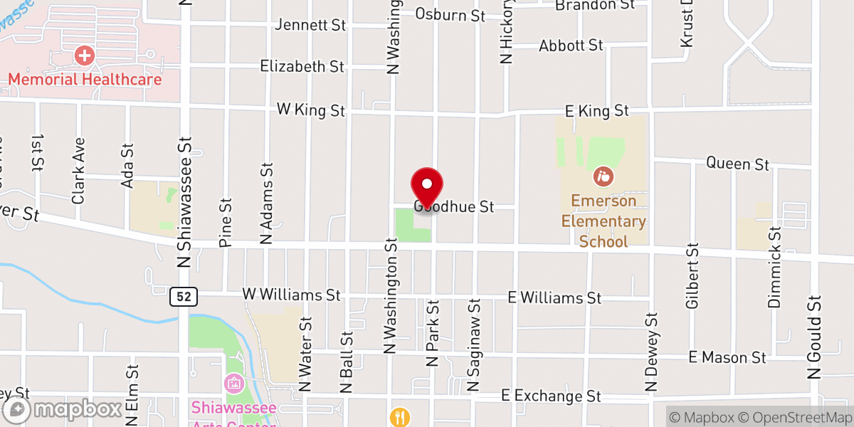 Map showing location of Christ Episcopal Church