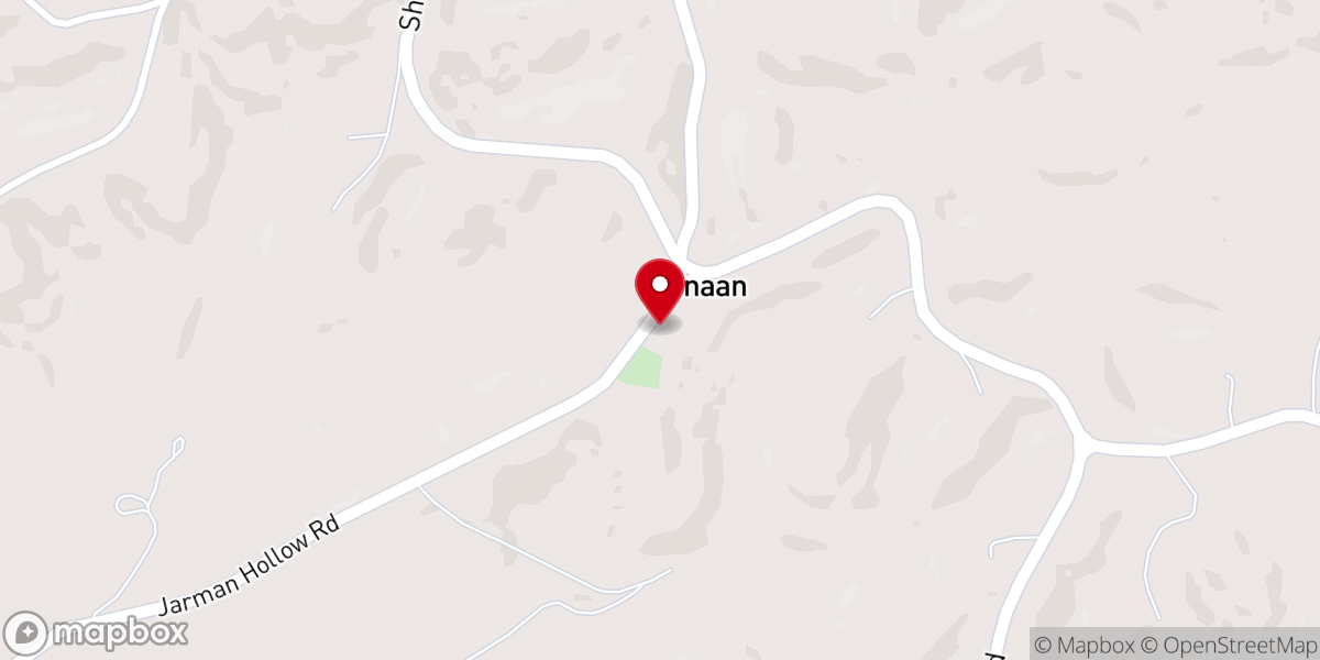 Map showing location of First Canaan Baptist Church