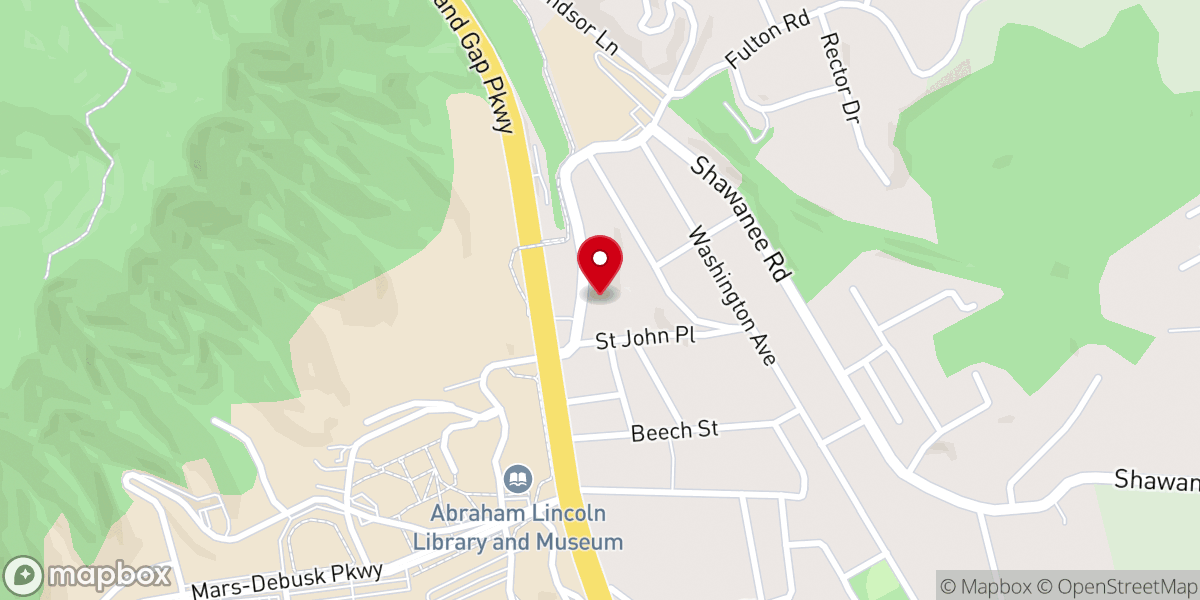 Map showing location of Cumberland Gap Baptist Association