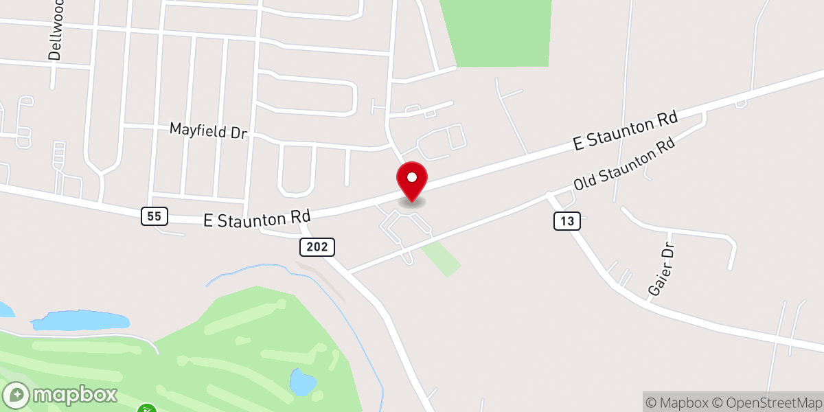 Map showing location of Troy Christian Church
