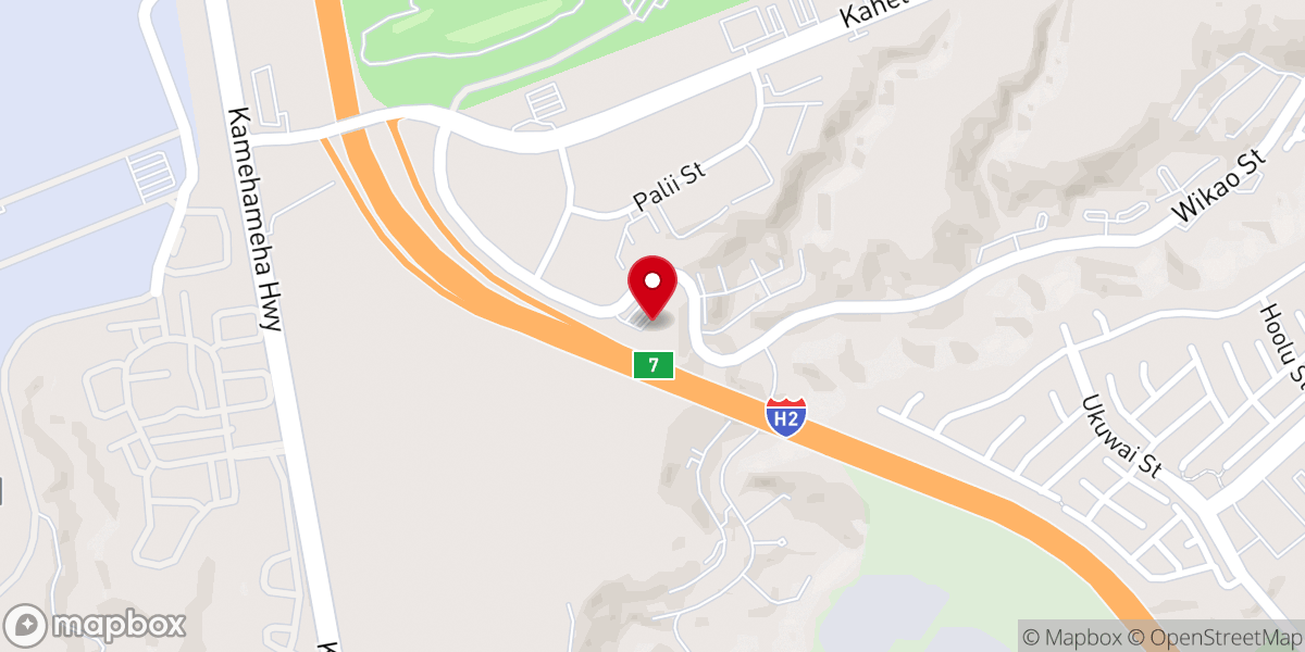 Map showing location of Trinity Church Central Oahu
