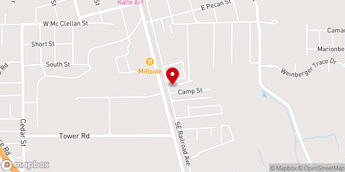 Map showing location of Mt Pilgrim Baptist Church