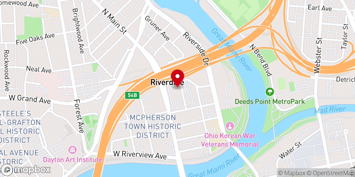 Map showing location of Aspire Church