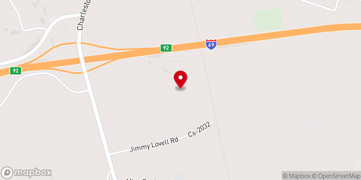 Map showing location of Charleston 1ST Baptist Church Inc