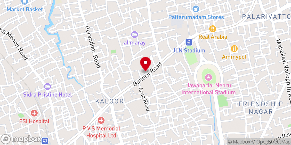 Map showing location of St. Antony of Padua Roman Catholic Church, Kaloor