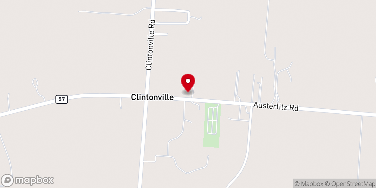 Map showing location of Clintonville Christian Church