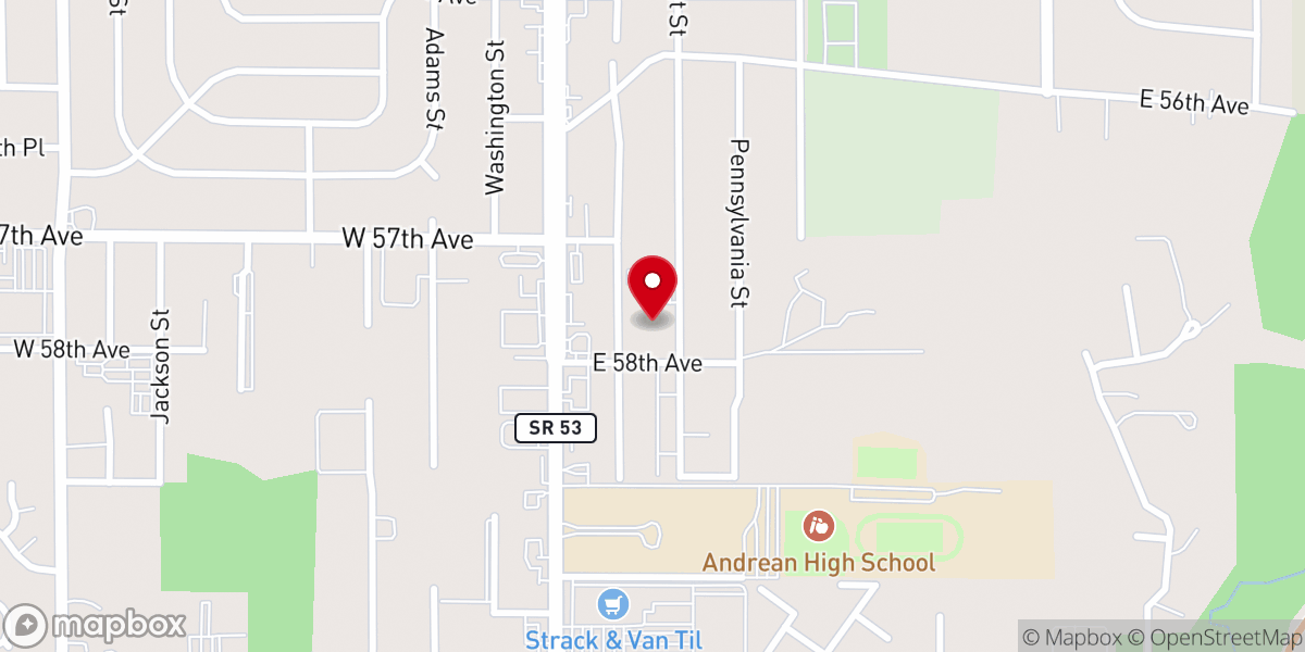 Map showing location of Unity A.M.E. Zion Church