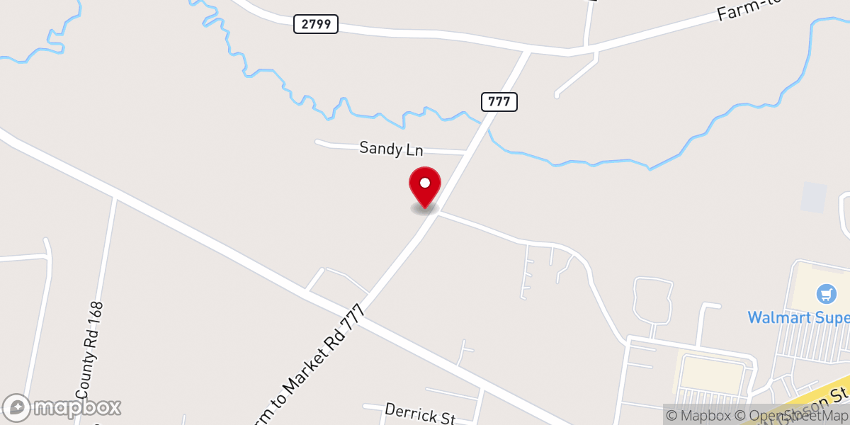 Map showing location of Bethlehem Baptist Church