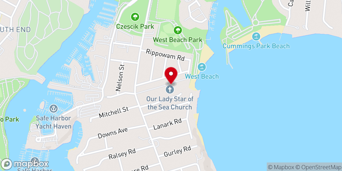 Map showing location of Stamford Recreation Star Center
