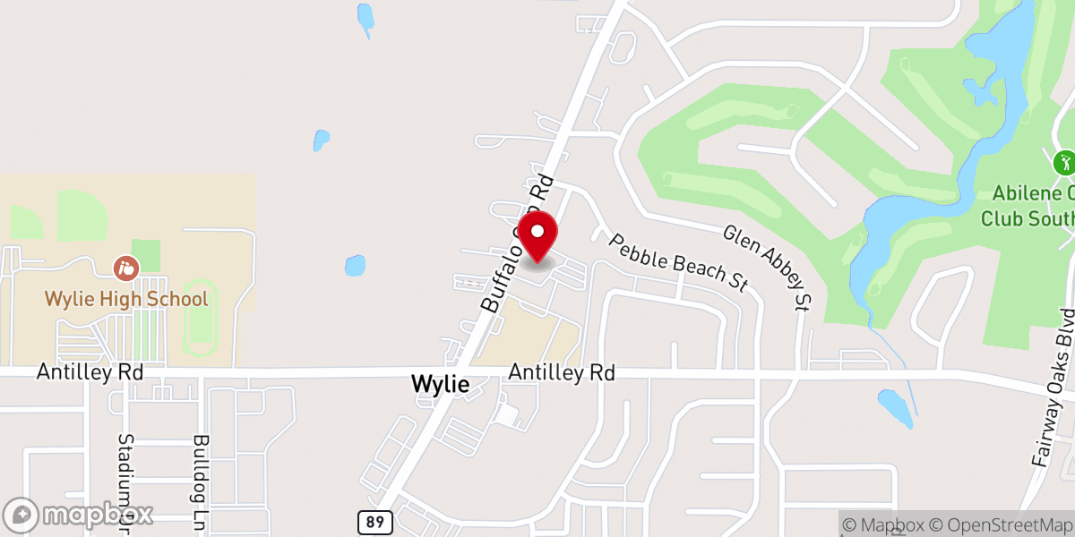 Map showing location of Wylie Baptist Church
