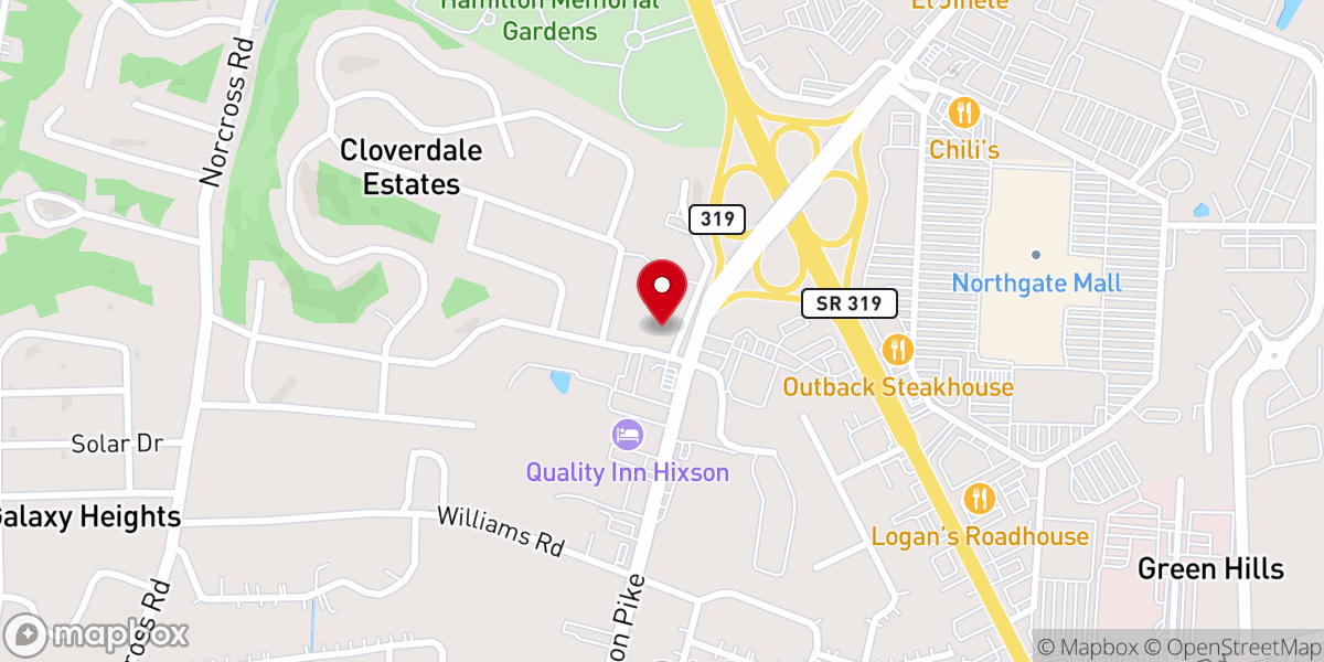 Map showing location of Stuart Heights Baptist Church