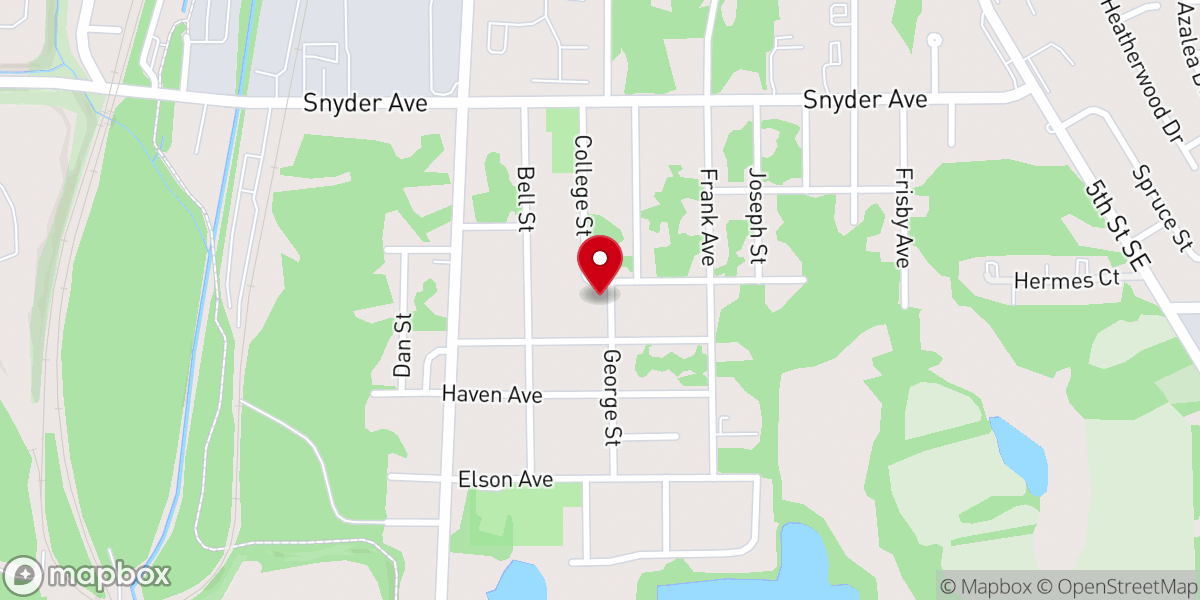 Map showing location of Livingstone Baptist Church