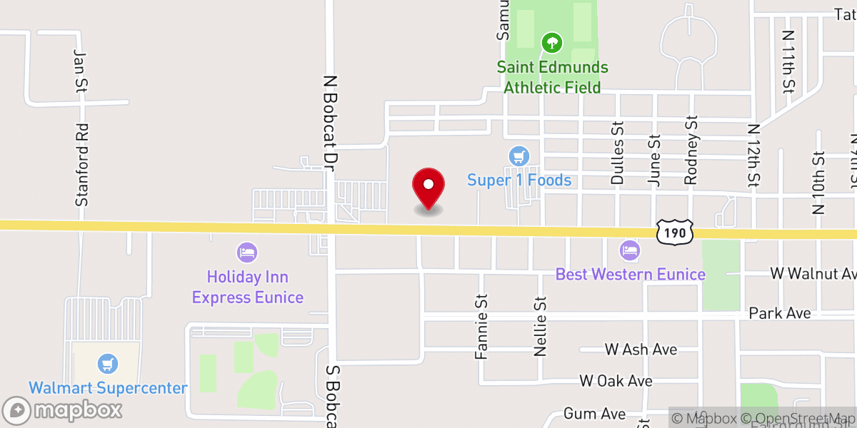 Map showing location of SouthStar Urgent Care - Eunice
