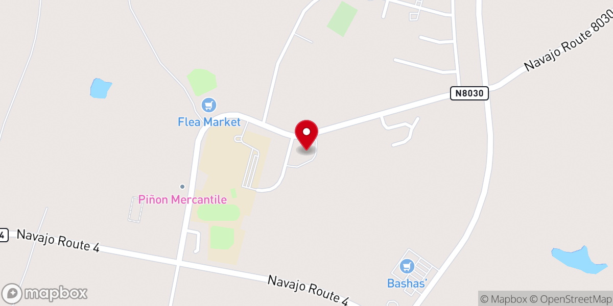 Map showing location of Pinon Chapter House
