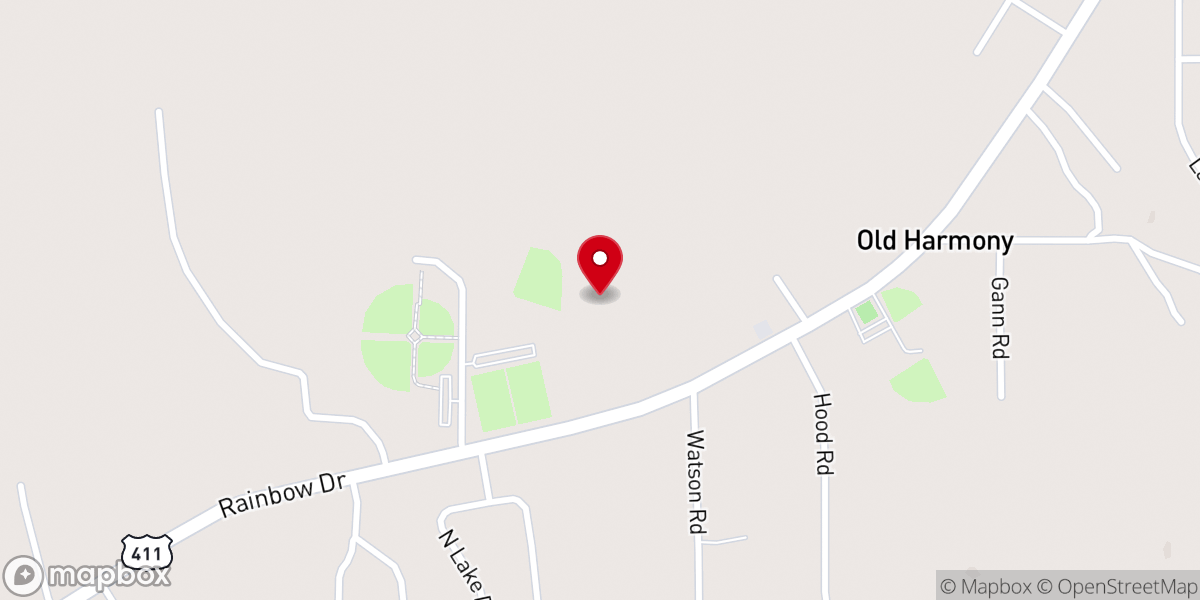 Map showing location of Life Church
