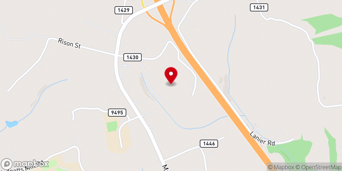 Map showing location of Clark Church