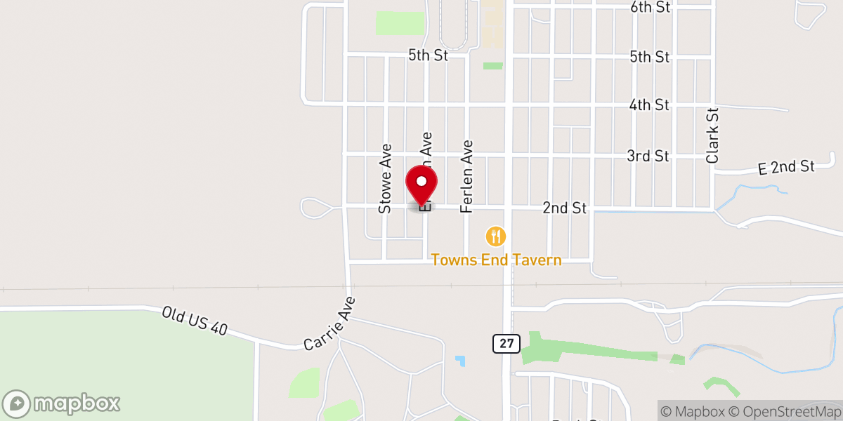 Map showing location of Sharon Springs Weslyan Church - Food Distribution Center
